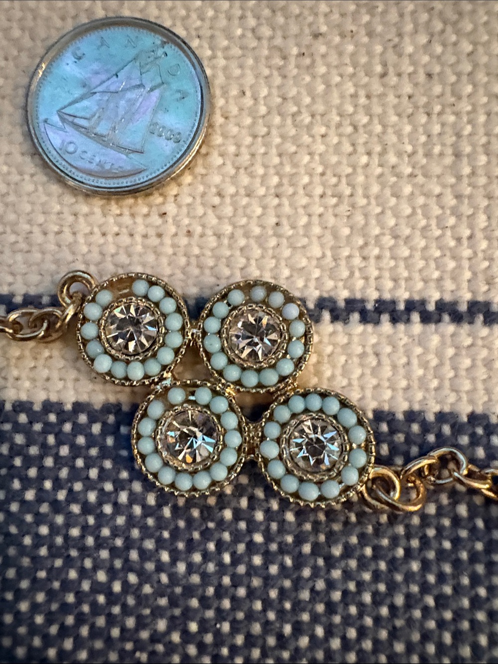 Gold-Tone Floral Crystal Necklace and Earring Set - Picture 8 of 11